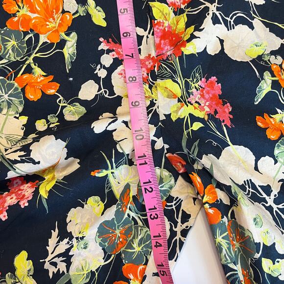 Zara Woman Black Multicolor Floral Cotton Blend Pants Women Sz XS - Picture 13 of 13
